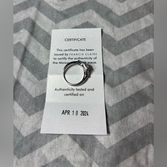 New! FRANCES CLAIRE OAKLYNN MOISSANITE RING 2.55 CARAT DEF-COLOR GEMSTONE Size 7 - Picture 6 of 10